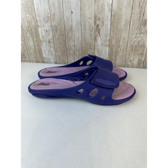Bass Sandals Women’s Size 8 Purple Pink Comfort Summer Beach Slip On Water Proof - Picture 5 of 8